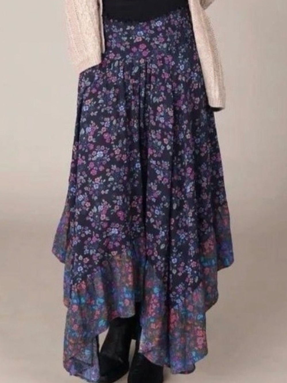 NWT Natural life Feeling Alive Convertible Maxi Skirt/Dress Boho Ditsy Floral XL